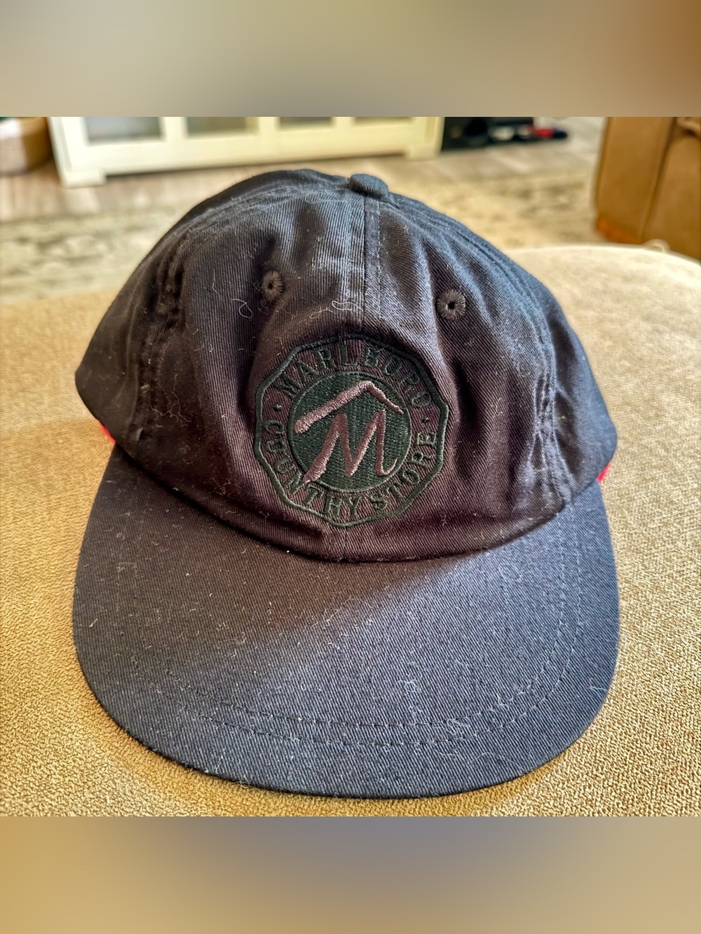 MARLBORO COUNTRY STORE VINTAGE, Leather Strap back Hat/Cap. One Size Fits All